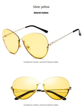 Load image into Gallery viewer, Fashion Half Frame Round Glasses Women Transparent Vintage Large Eyeglasses Gold Frames Clear Lens Glasses Men Lady Eyewear