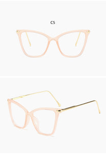Retro Cat Eye Glasses Women's Eyeglasses Frame Luxury Brand Designer Spectacles Transparent Cat's Eye Glasses Female Eyewear