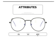 Load image into Gallery viewer, Cat Eye Myopia Glasses With Degree Women Metal Frame PC Lens Nearsighted Glasses Female 0 -0.5 -1.0 -1.5 -2.0 -2.5 -3.0 To -6.0