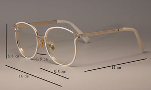 Ladies Cat Eye Glasses Frames For Women Metal frame Optical Fashion Eyewear Computer EyeGlasses