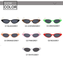 Carica l&#39;immagine nel visualizzatore di Gallery, Occhiali da sole Cat Eye da donna Occhiali da sole da donna di marca Designer Fashion Occhiali da sole con montatura piccola per tendenza femminile Glasees UV400 O5 