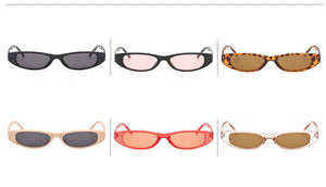 Vintage Rectangle Sunglasses Women Cat Eye Designer Ladies Small Frame Black Red Sun Glasses UV400