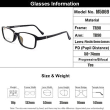 Load image into Gallery viewer, Gmei Optical Trendy Urltra-Light TR90 Full Rim Optical Men&#39;s Eyeglasses Frames Women&#39;s Myopia Spectacles 4 Colors M5069