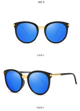 Carica l'immagine nel visualizzatore di Gallery, DCM occhiali da sole vintage rotondi donna uomo moda occhiali da sole a specchio tonalità femminili occhiali retrò Oculos De Sol UV400 