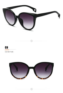 LongKeeper Sunglasses Cat Eye Women Men Sun Glasses Eyewear Eyeglasses Plastic Frame Clear Lens UV400 Shade Fashion Driving New