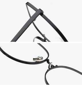 Oversized Women Metal Cat Eye Glasses Frame Brand Designer Fashion Men Clear Lens Eyeglasses sexy Cat's Eye gold Optical Frame