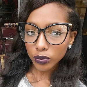 Lady Cat Eye Glasses Frames For Women Sexy Oversized Metal Frame Designer Optical EyeGlasses Eyewear