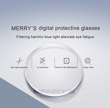 Load image into Gallery viewer, MERRYS Anti Blue Light Blocking 1.56 1.61 1.67 Prescription CR-39 Resin Aspheric Glasses Lenses Myopia Hyperopia Presbyopia Lens