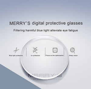 MERRYS Anti Blue Light Blocking Lens B2 Series 1.56 1.61 1.67 Optical Prescription Glasses Lens Myopia Hyperopia Thin HMC Lenses