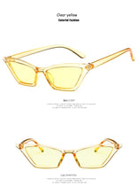 Load image into Gallery viewer, New  Cat Eye Sunglasses Women Small Vintage Brand Designer Sun Glasses Retro Yellow ladies Sunglass  Eyewear Female Shades