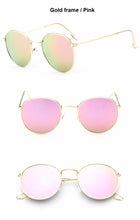 Load image into Gallery viewer, 2022 Retro Round Sunglasses Women Brand Designer Sun Glasses For Women Alloy Mirror Sunglasses Ray Female Oculos De Sol