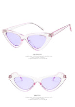 Carica l'immagine nel visualizzatore di Gallery, Cute Sexy Retro Cat Eye Sunglasses Women Small Black White Triangle Vintage Cheap Ladies Sun Glasses Red Female UV400
