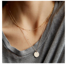 Load image into Gallery viewer, Gold stainless steel 316L Chain Choker Necklace women Pendant Layered necklace sets for women Jewelry