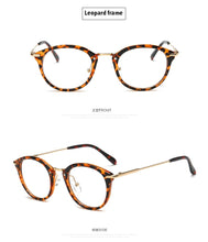 Load image into Gallery viewer, Women Anti Blue Glasses Frame Men Eyeglasses Frame Vintage Round Clear Lens Glasses Optical Spectacle Frame