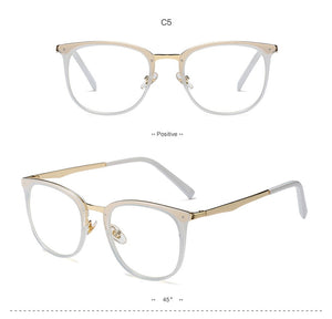 Vintage Optical Eyeglasses Women Frame Oval Metal Unisex Spectacles Female Eye Glasses oculos de Eyewear Prescription Glasses