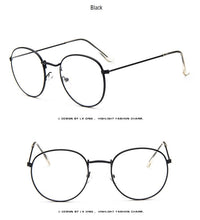 Load image into Gallery viewer, Round Glasses Frame Woman Men Glasses Retro Myopia Optical Frames Metal Clear lens Black Silver Gold Eyeglasses Oculos De Grau