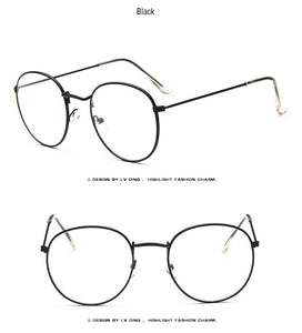 Round Glasses Frame Woman Men Glasses Retro Myopia Optical Frames Metal Clear lens Black Silver Gold Eyeglasses Oculos De Grau