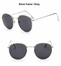 Load image into Gallery viewer, 2022 Retro Round Sunglasses Women Brand Designer Sun Glasses For Women Alloy Mirror Sunglasses Ray Female Oculos De Sol