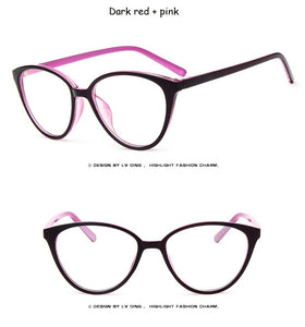 Black  Spectacle frame cat eye Glasses frame clear lens Women brand Eyewear optical frames myopia transparentTemples for glasses
