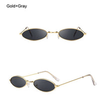 Load image into Gallery viewer, Fashion Women Sunglasses Famous Oval Sun Glasses Female Luxury Brand Metal Round Rays Frames Black Small Cheap Eyewear Oculos