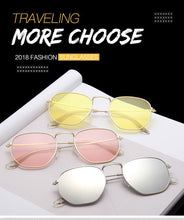 Load image into Gallery viewer, Small Polygonal Metal Sunglasses Women Brand Designer Vintage Sun Glasses Female Oval Retro Eyewear UV400