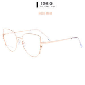 Gmei Optical Stylish Urltra-Light Titanium Alloy Women Square Full Rim Glasses Frames For Myopia Prescription Eyeglasses M18016