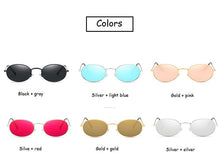 Load image into Gallery viewer, Small Oval Mirror Sunglasses For Women Luxury 2022  Men Brand Designer Eyewear Shades Ladies Alloy Sun Glasses UV400 Eyeglasses