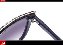 Carica l'immagine nel visualizzatore di Gallery, Fashion Women Cateye Sunglasses Fashion Trend Vintage Elegant Oval Lady Sun Glasses Female oculo de sol Shades Summer style