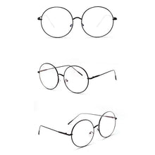 Load image into Gallery viewer, women Metal Sunglass Eyewear Accessories Oversized  Frames Round Frame Clear lens Women\&#39;s Glasses Eyeglasses Femme
