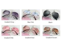 Load image into Gallery viewer, Rimless Sunglasses Women Fashion Designer Sun Glasses Metal Farme Gradient Shades Cutting Lens Famale Goggles  UV400