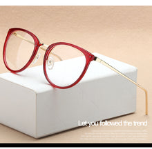 Load image into Gallery viewer, Retro Women Eyeglasses Cat Eye Metal Full Glasses Frame Optical Spectacles Round Vintage Eye Glasses