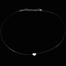 Carica l&#39;immagine nel visualizzatore di Gallery, Female Transparent Fishing Line Necklace Silver Color Invisible Chain Women Rhinestone Choker Necklace Collier Femme