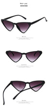 Load image into Gallery viewer, Black Cateye Sun Glasses For Women  2022 Vintage Triangle Cat eye Sunglasses Designer Shades  Glasses UV400