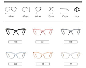 Women Metal Legs Brand Designer Eyeglasses Optical Acetate Rim Spectacles for Women Eyewear Glasses Frame Fashion Styles