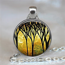 Load image into Gallery viewer, Tree Of Life Glass Cabochon Statement Necklace &amp; Pendant Jewelry Vintage Charm Chain Choker Steampunk Jewelry Gift for Women