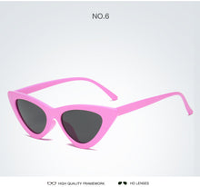 Load image into Gallery viewer, 2022 Cat Eye Fashion Sunglasses Plastic Women Vintage Small Sun Glasses Mirror Sunglasses Female UV400
