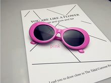 Load image into Gallery viewer, 2022 goggle Kurt Cobain glasses oval sunglasses ladies trendy  hot Vintage retro sunglasses Women's white black eyewear UV
