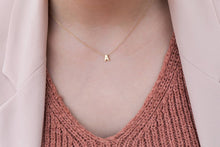 Carica l&#39;immagine nel visualizzatore di Gallery, Fashion Gold Chain Initial Charms Necklace Pendant Metal Letters For Jewelry Cut Letters Single Name Necklaces