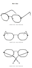 Load image into Gallery viewer, 2022 Ladies hexagon sunglasse  metal Women Brand Designer Fashion Rimless  Clear Ocean Lenses Sun Glasses  UV400