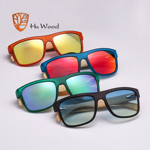 Load image into Gallery viewer, HU WOOD 2017  Arrival Sea Gradient Shades Sunglasses for Men Bamboo Sunglasses Red UV400 Lenses  Driving GR8010