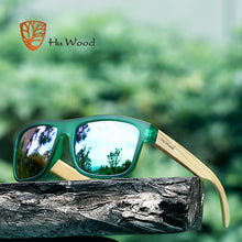 Load image into Gallery viewer, HU WOOD 2017  Arrival Sea Gradient Shades Sunglasses for Men Bamboo Sunglasses Red UV400 Lenses  Driving GR8010