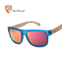 Load image into Gallery viewer, HU WOOD 2017  Arrival Sea Gradient Shades Sunglasses for Men Bamboo Sunglasses Red UV400 Lenses  Driving GR8010