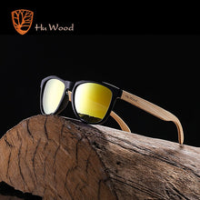 Load image into Gallery viewer, HU WOOD Brand Design Bamboo Sunglasses Sea Gradient Lenses UV400 Driving Shade Mens Sunglasses Eyewear gafas de sol hombr GR8012