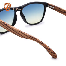 Load image into Gallery viewer, HU WOOD Brand Design Bamboo Sunglasses Sea Gradient Lenses UV400 Driving Shade Mens Sunglasses Eyewear gafas de sol hombr GR8012