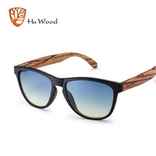 Load image into Gallery viewer, HU WOOD Brand Design Bamboo Sunglasses Sea Gradient Lenses UV400 Driving Shade Mens Sunglasses Eyewear gafas de sol hombr GR8012