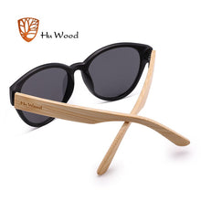 Load image into Gallery viewer, HU WOOD Brand Sunglasses Women Men Bamboo Frame Sun Glasses Round Printed Wrap Anti-Reflective Fishing Driving Eyewear GR8022