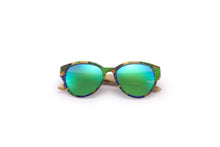Load image into Gallery viewer, HU WOOD Brand Sunglasses Women Men Bamboo Frame Sun Glasses Round Printed Wrap Anti-Reflective Fishing Driving Eyewear GR8022