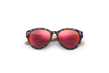 Load image into Gallery viewer, HU WOOD Brand Sunglasses Women Men Bamboo Frame Sun Glasses Round Printed Wrap Anti-Reflective Fishing Driving Eyewear GR8022