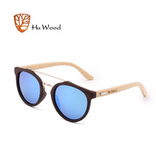 Load image into Gallery viewer, HU WOOD Brand Sunglasses Men Women Natural Bamboo Frame Sun Glasses Round Wrap Double Bridge Goggle Driving Travel GR8023