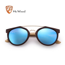 Load image into Gallery viewer, HU WOOD Brand Sunglasses Men Women Natural Bamboo Frame Sun Glasses Round Wrap Double Bridge Goggle Driving Travel GR8023